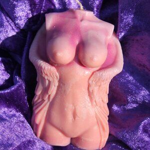 Pink Angel Wing Candle